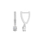Tiered Diamond Drop Earrings 18 KT / White Gold