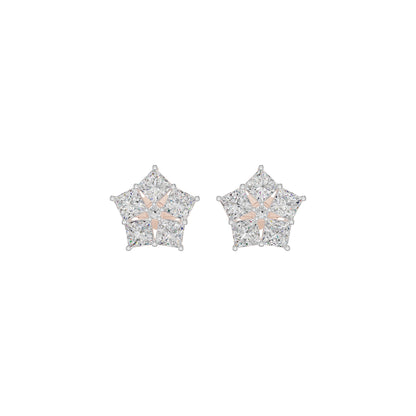 Tiny Stars Diamond Stud Earrings 18 KT / Rose Gold