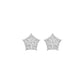 Tiny Stars Diamond Stud Earrings 18 KT / White Gold