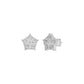 Tiny Stars Diamond Stud Earrings 18 KT / White Gold