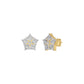 Tiny Stars Diamond Stud Earrings 18 KT / Yellow Gold