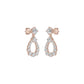 Crown Loop Diamond Drop Earrings 18 KT / Rose Gold