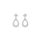Crown Loop Diamond Drop Earrings 18 KT / White Gold