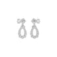 Crown Loop Diamond Drop Earrings 18 KT / White Gold