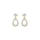 Crown Loop Diamond Drop Earrings 18 KT / Yellow Gold