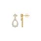 Crown Loop Diamond Drop Earrings 18 KT / Yellow Gold