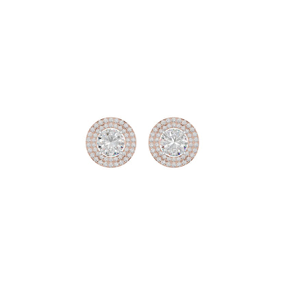 The Queen's Orb Diamond Stud Earrings 18 KT / Rose Gold