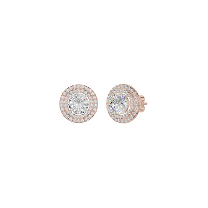 The Queen's Orb Diamond Stud Earrings 18 KT / Rose Gold
