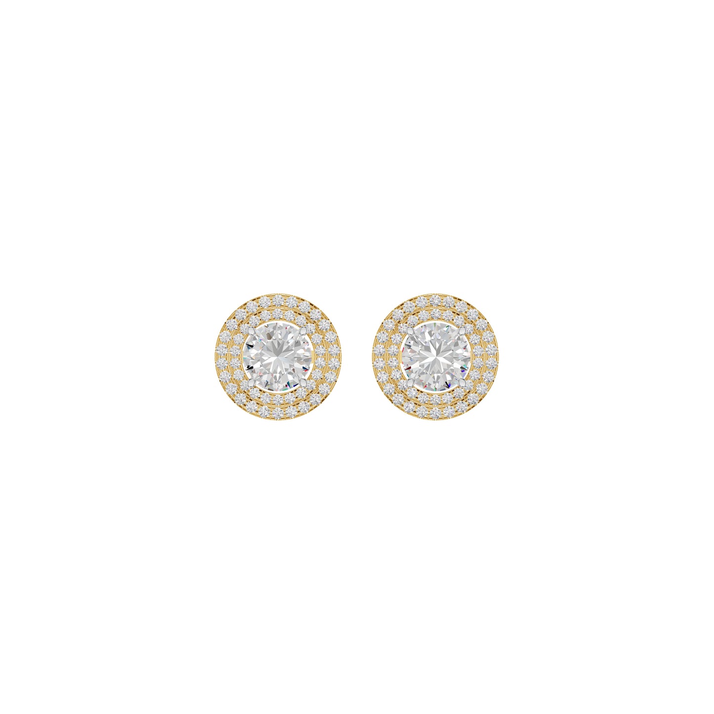 The Queen's Orb Diamond Stud Earrings 18 KT / Yellow Gold