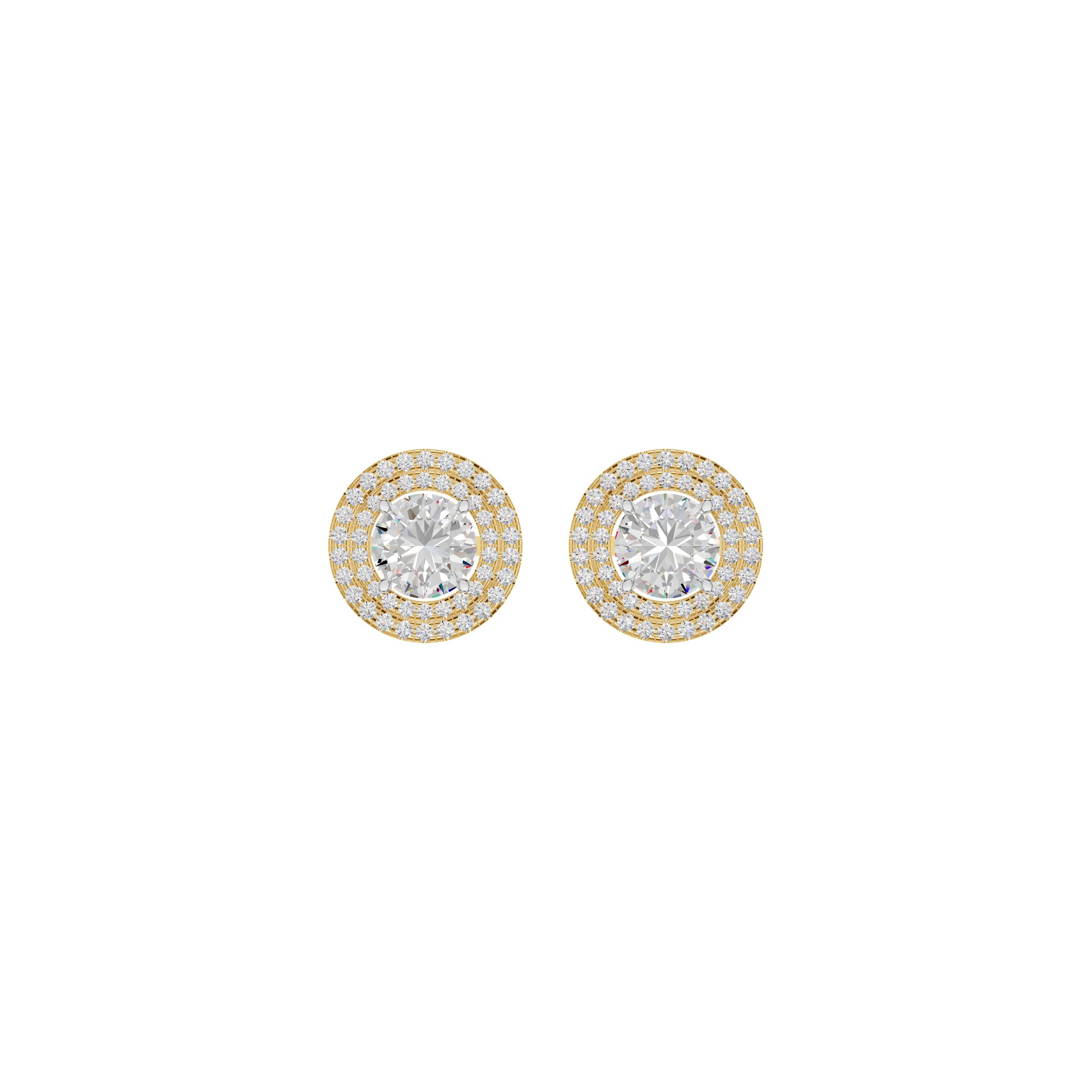 The Queen's Orb Diamond Stud Earrings 18 KT / Yellow Gold