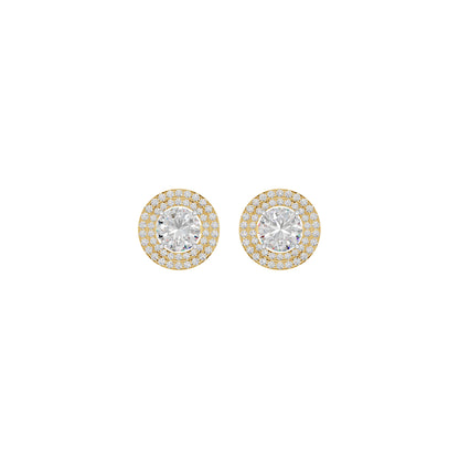 The Queen's Orb Diamond Stud Earrings 18 KT / Yellow Gold