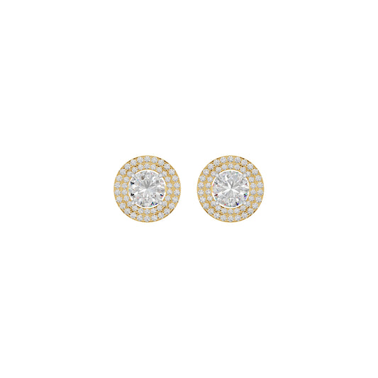 The Queen's Orb Diamond Stud Earrings 18 KT / Yellow Gold