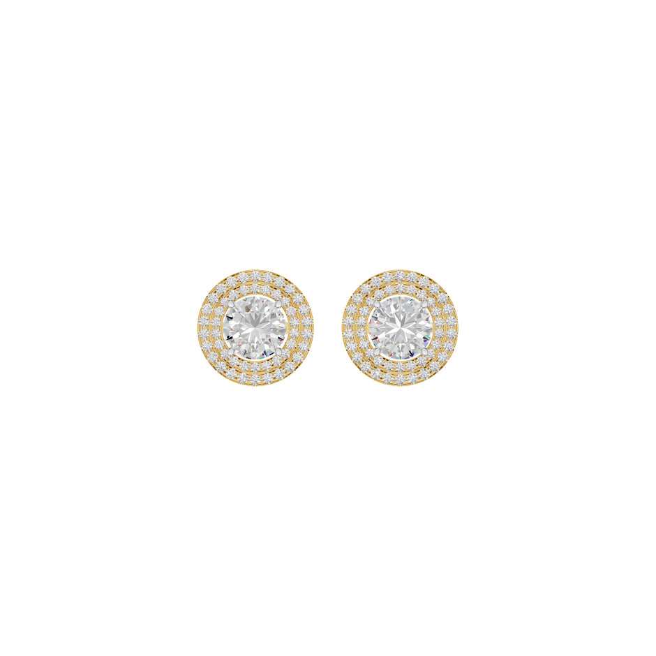 The Queen's Orb Diamond Stud Earrings 18 KT / Yellow Gold