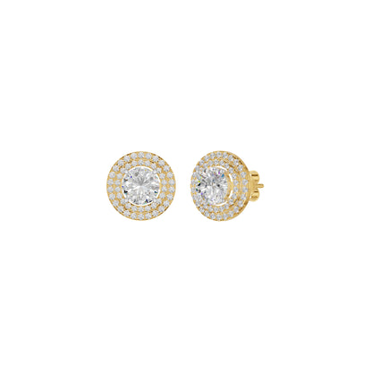 The Queen's Orb Diamond Stud Earrings 18 KT / Yellow Gold