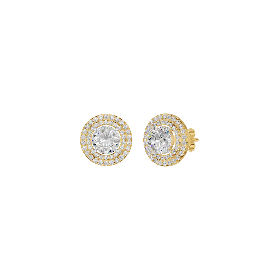 The Queen's Orb Diamond Stud Earrings 18 KT / Yellow Gold