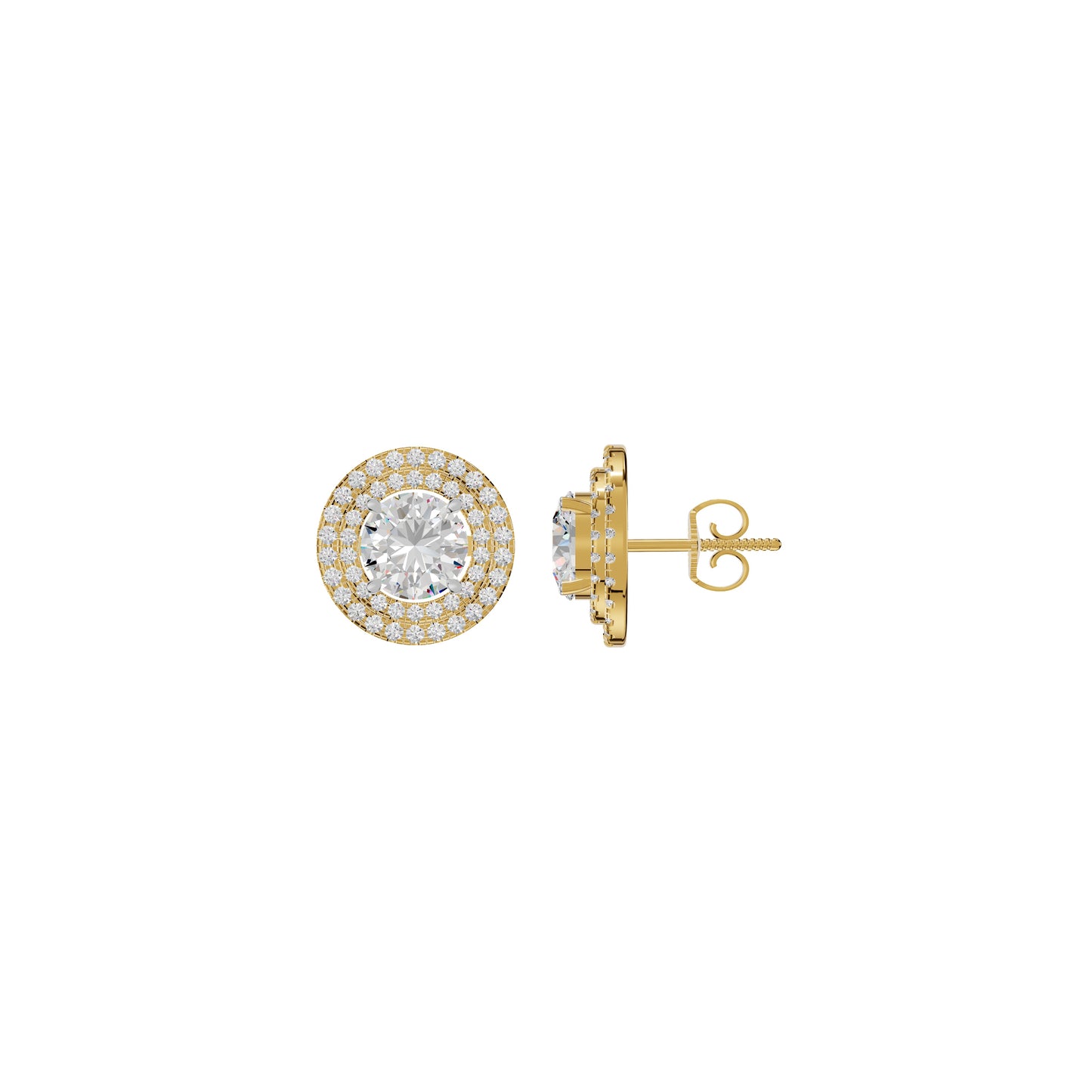 The Queen's Orb Diamond Stud Earrings 18 KT / Yellow Gold