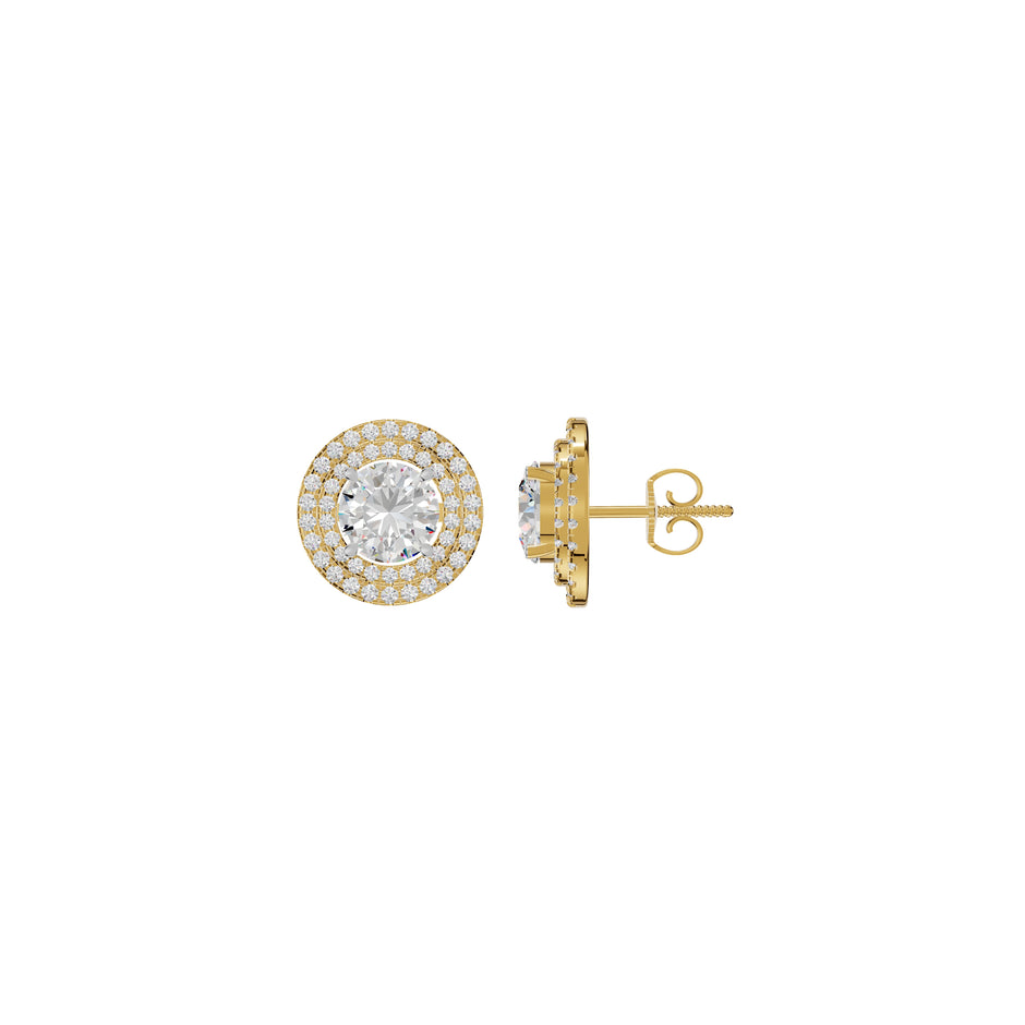 The Queen's Orb Diamond Stud Earrings 18 KT / Yellow Gold
