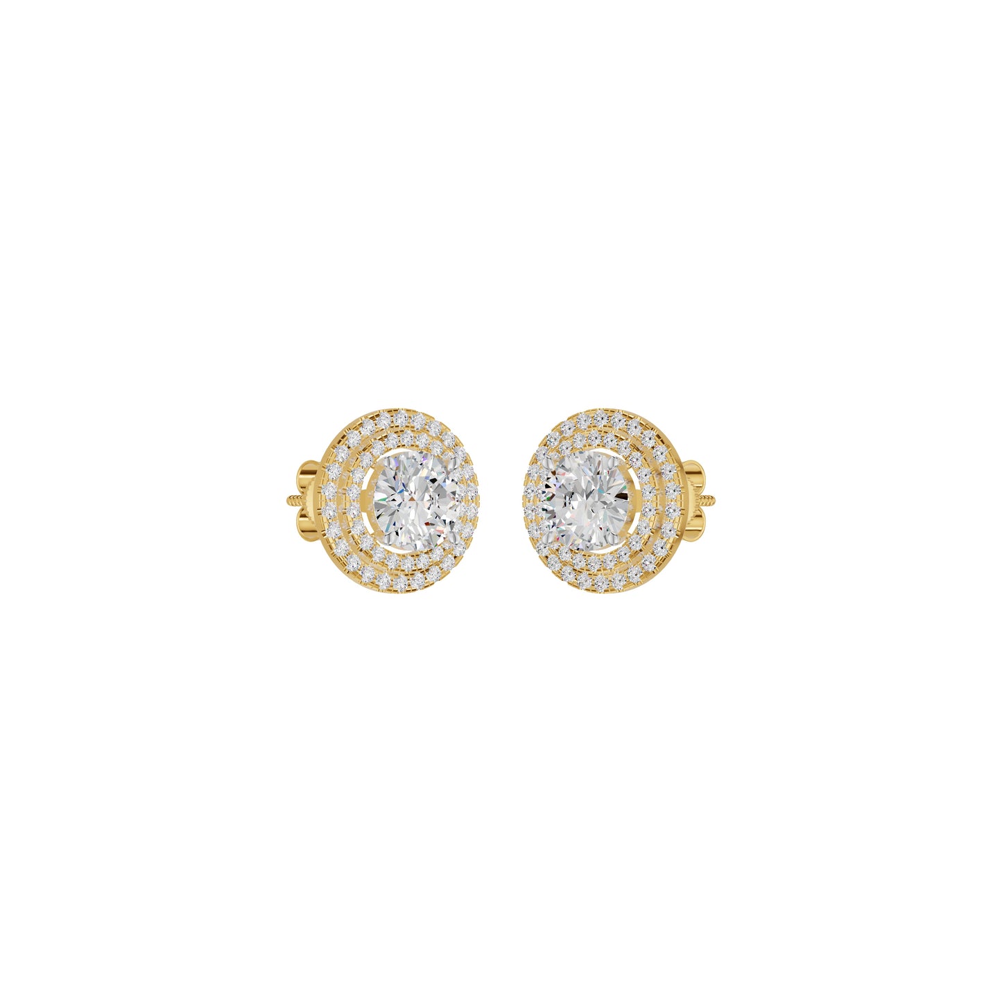 The Queen's Orb Diamond Stud Earrings 18 KT / Yellow Gold