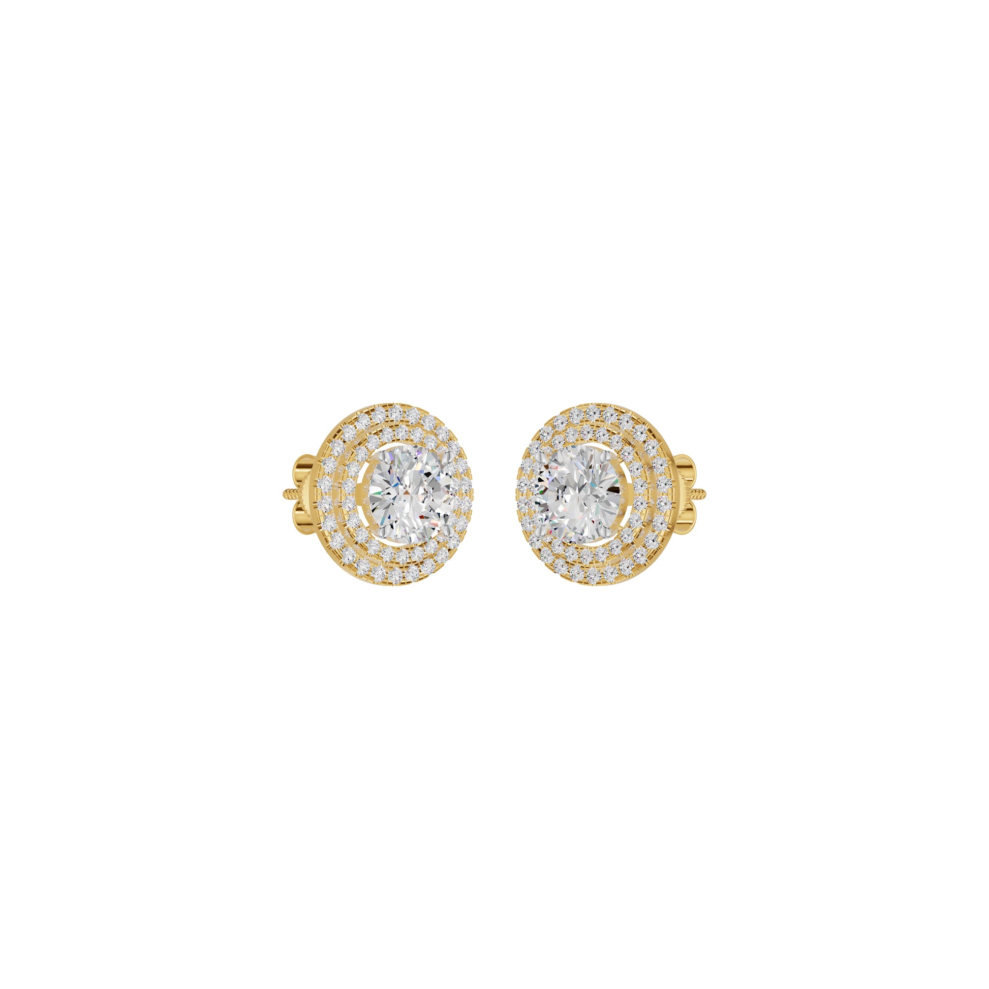 The Queen's Orb Diamond Stud Earrings 18 KT / Yellow Gold