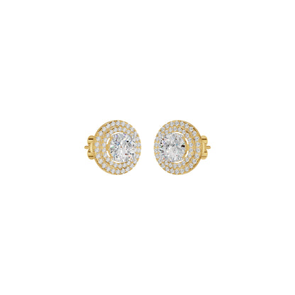 The Queen's Orb Diamond Stud Earrings 18 KT / Yellow Gold