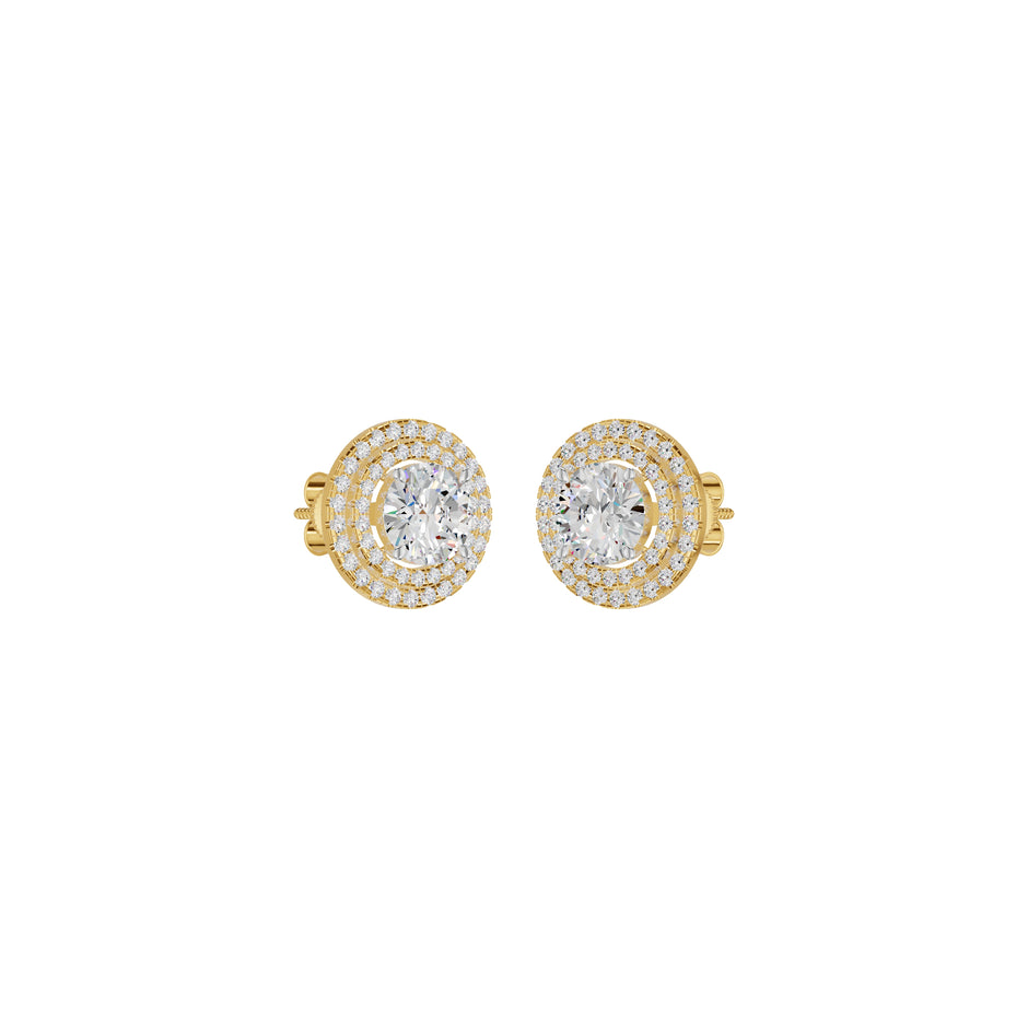 The Queen's Orb Diamond Stud Earrings 18 KT / Yellow Gold