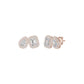 Dazzle Tabs Diamond Stud Earrings 18 KT / Rose Gold