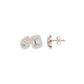 Dazzle Tabs Diamond Stud Earrings 18 KT / Rose Gold
