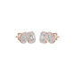 Dazzle Tabs Diamond Stud Earrings 18 KT / Rose Gold