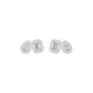 Dazzle Tabs Diamond Stud Earrings 18 KT / White Gold