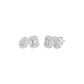 Dazzle Tabs Diamond Stud Earrings 18 KT / White Gold