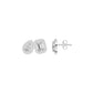 Dazzle Tabs Diamond Stud Earrings 18 KT / White Gold