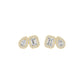 Dazzle Tabs Diamond Stud Earrings 18 KT / Yellow Gold