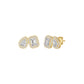 Dazzle Tabs Diamond Stud Earrings 18 KT / Yellow Gold