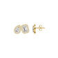 Dazzle Tabs Diamond Stud Earrings 18 KT / Yellow Gold
