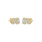 Dazzle Tabs Diamond Stud Earrings 18 KT / Yellow Gold
