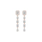 Emerald Trinkle Diamond Drop Earrings 18 KT / Rose Gold