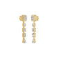 Emerald Trinkle Diamond Drop Earrings 18 KT / Yellow Gold