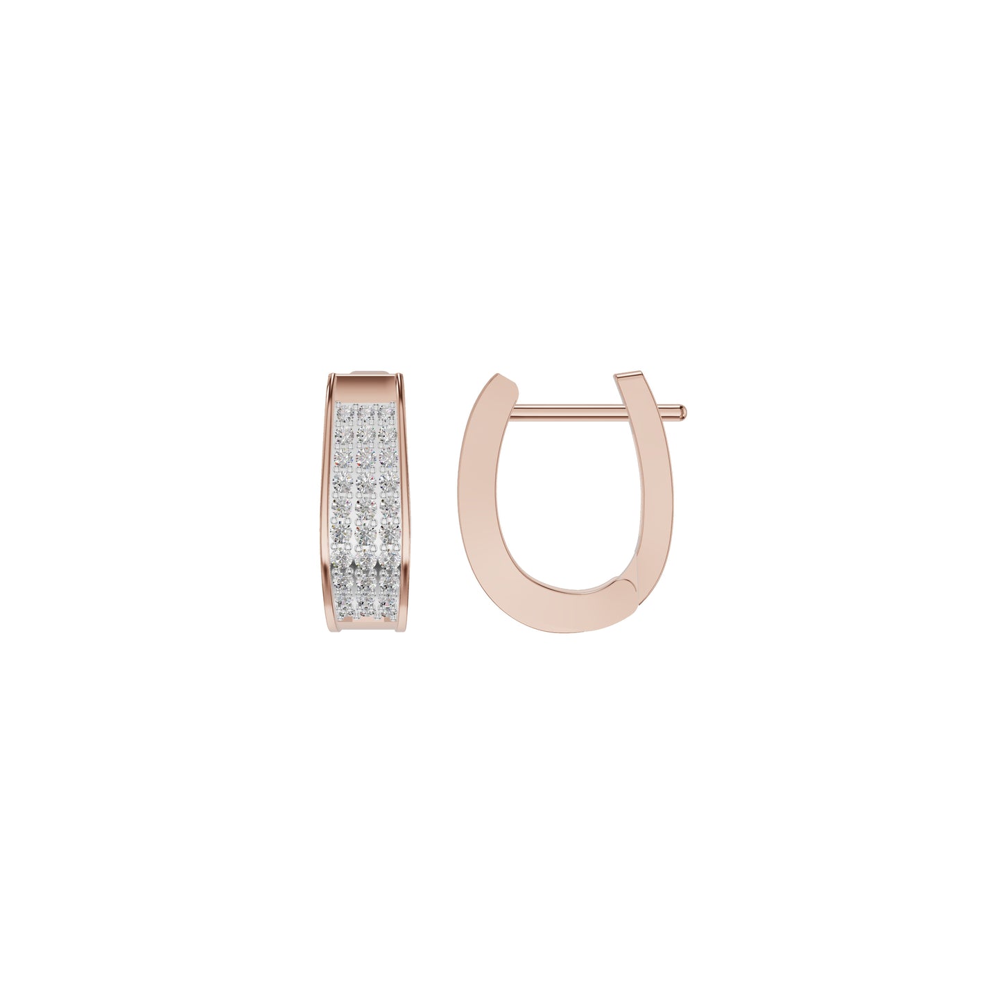 Aurelle Diamond Hoops Earrings