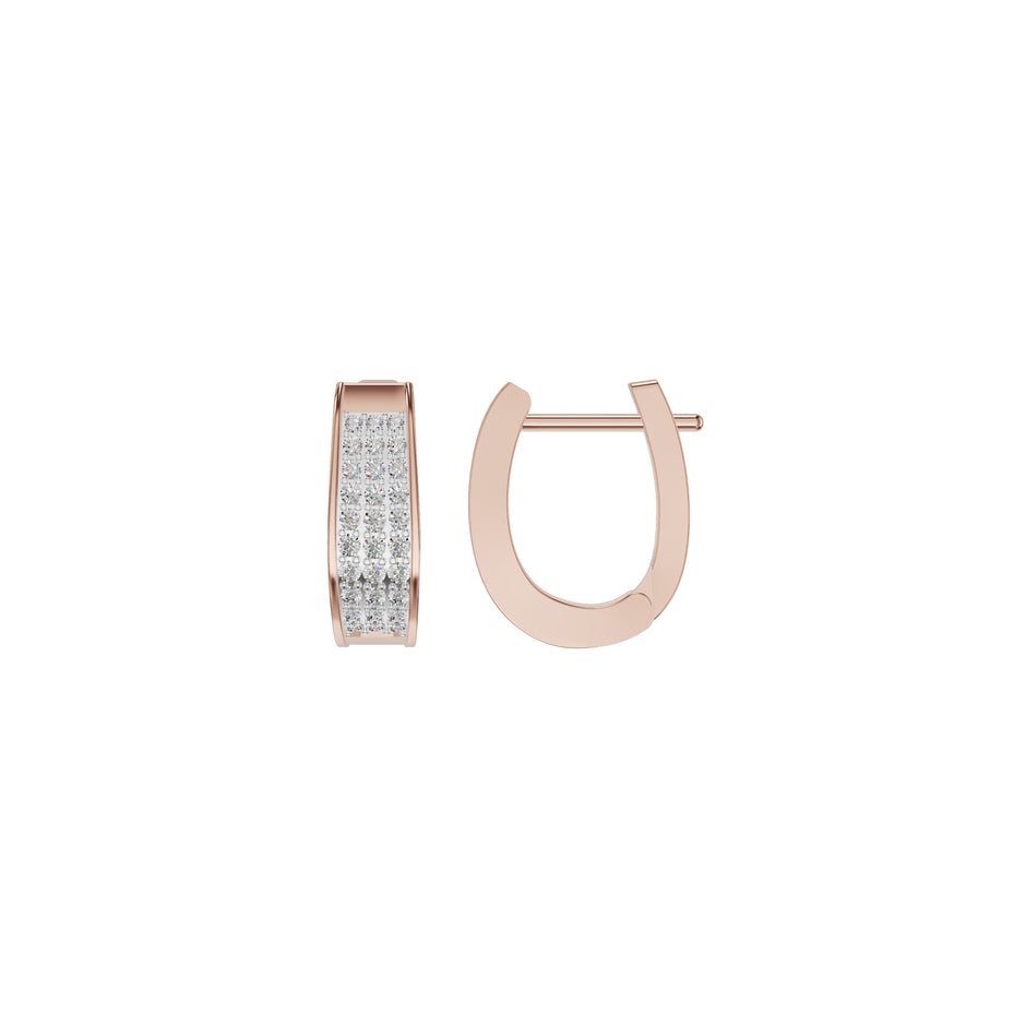 Aurelle Diamond Hoops Earrings
