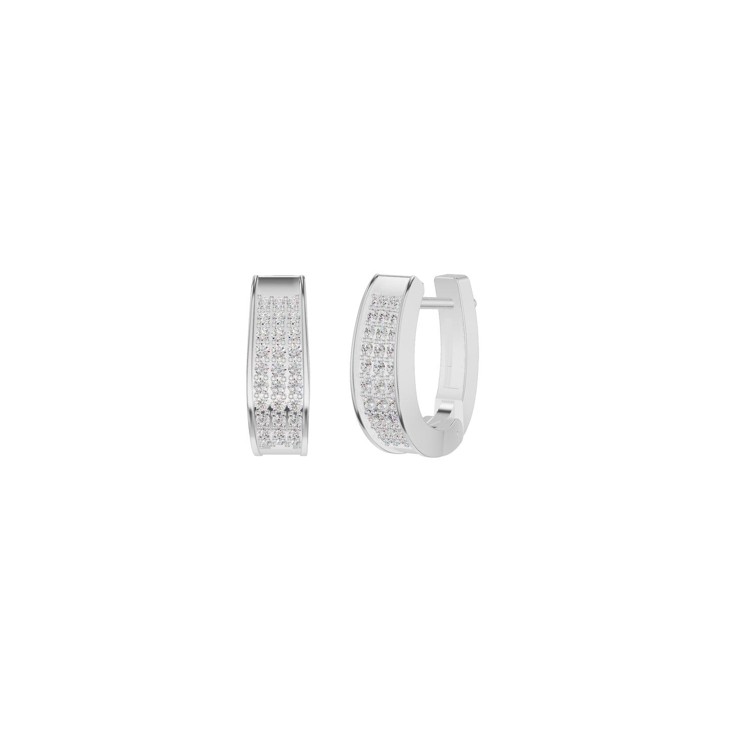 Aurelle Diamond Hoops Earrings