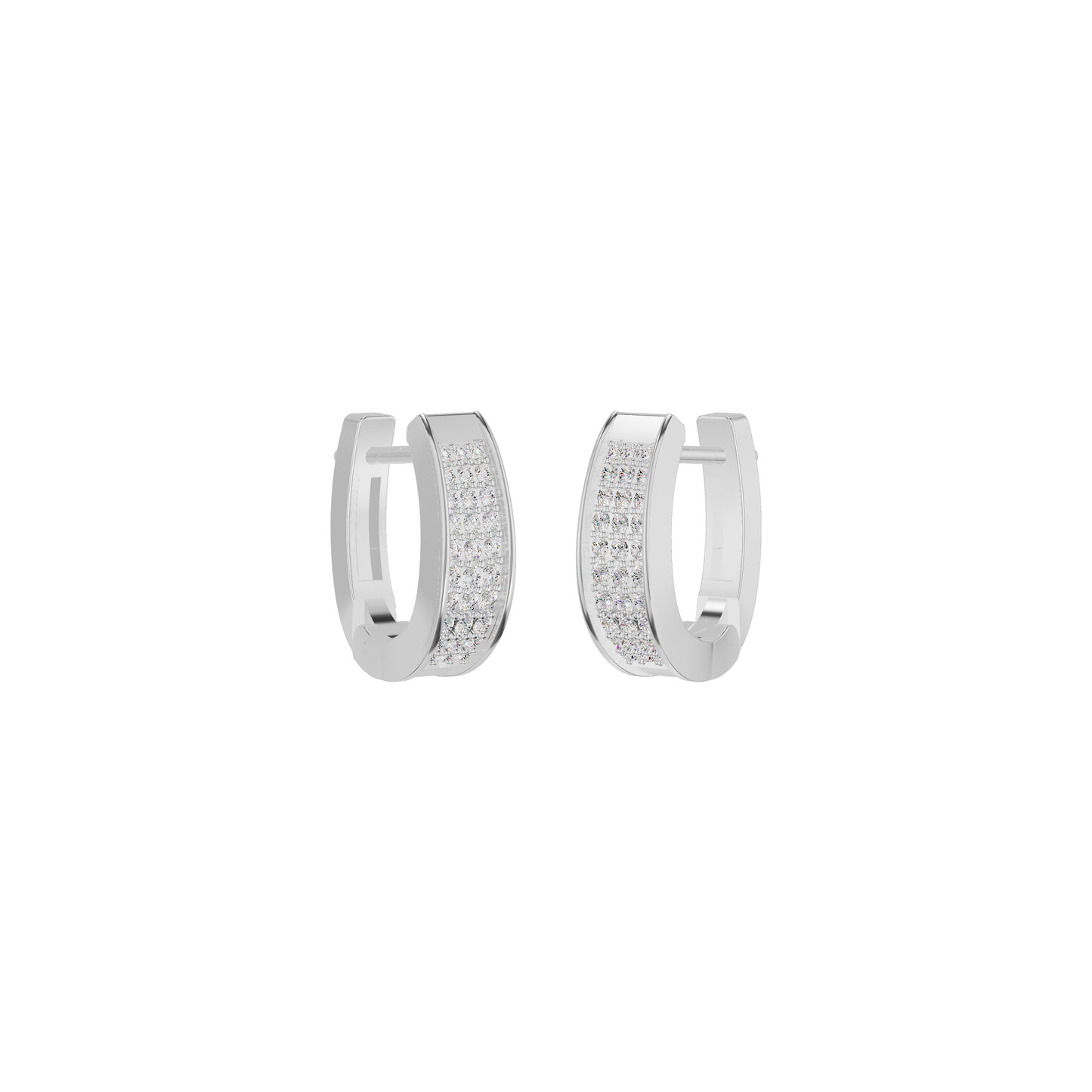 Aurelle Diamond Hoops Earrings