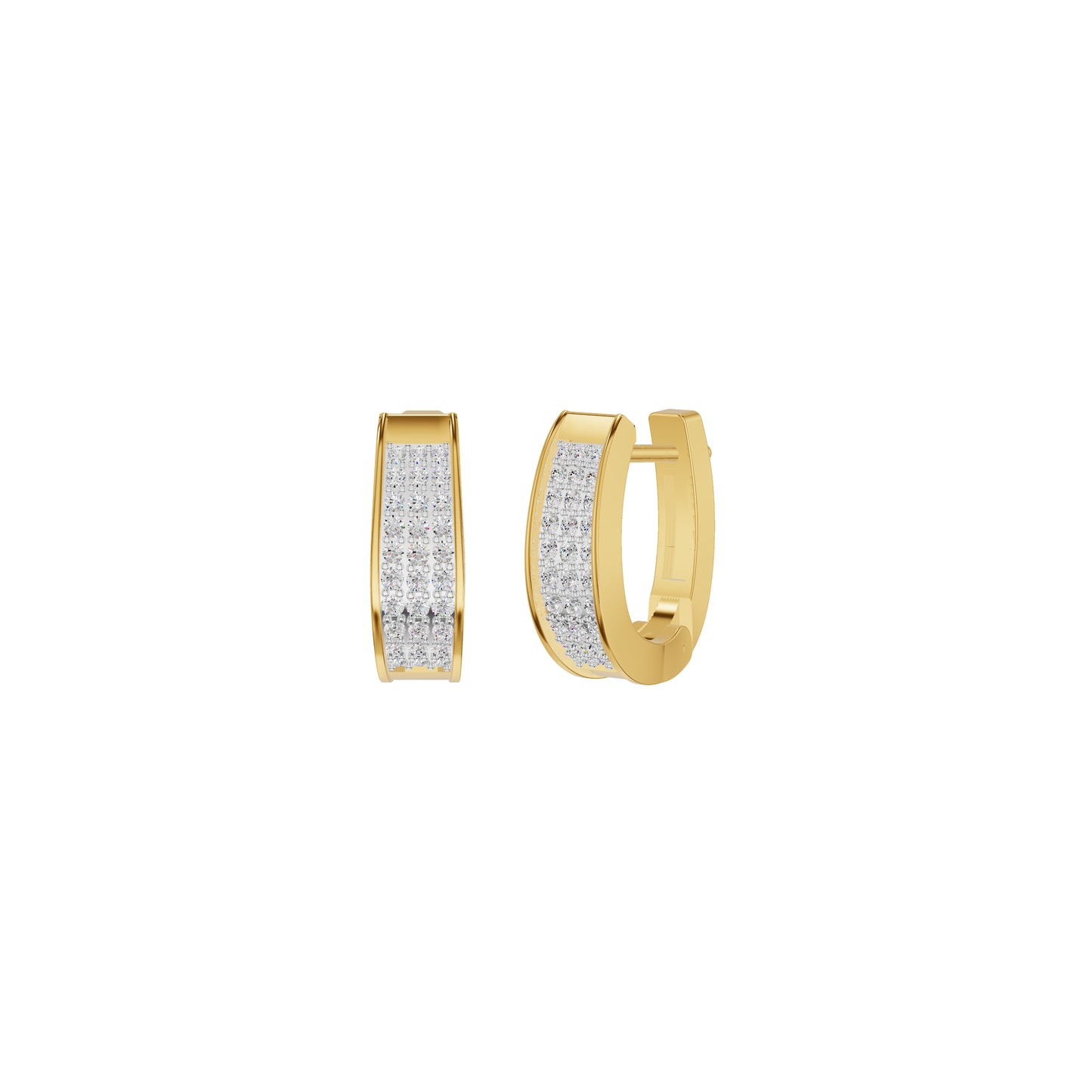 Aurelle Diamond Hoops Earrings