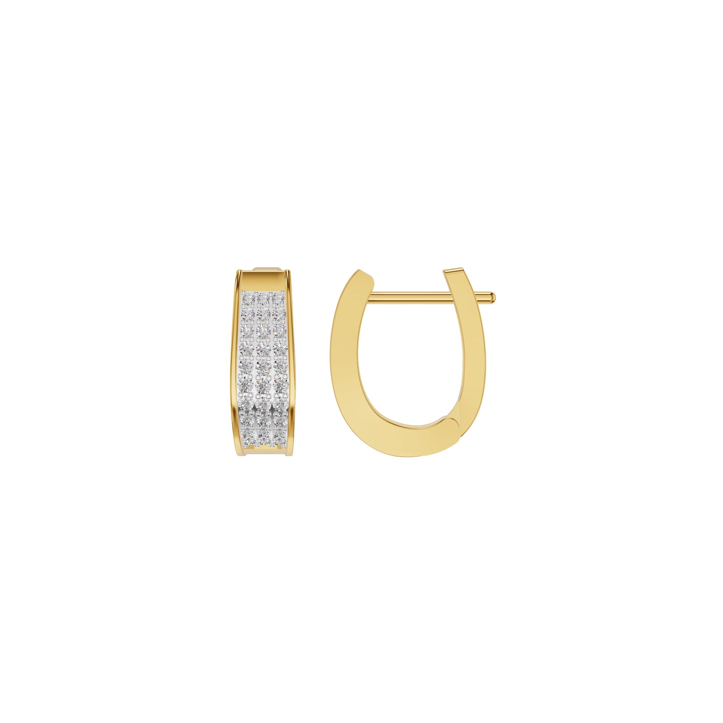Aurelle Diamond Hoops Earrings