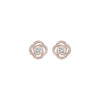 Swirl Clover Diamond Earrings 18 KT / Rose Gold