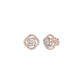 Swirl Clover Diamond Earrings 18 KT / Rose Gold