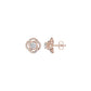 Swirl Clover Diamond Earrings 18 KT / Rose Gold