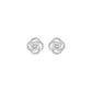 Swirl Clover Diamond Earrings 18 KT / White Gold