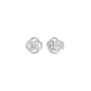 Swirl Clover Diamond Earrings 18 KT / White Gold