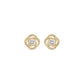 Swirl Clover Diamond Earrings 18 KT / Yellow Gold