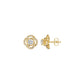 Swirl Clover Diamond Earrings 18 KT / Yellow Gold